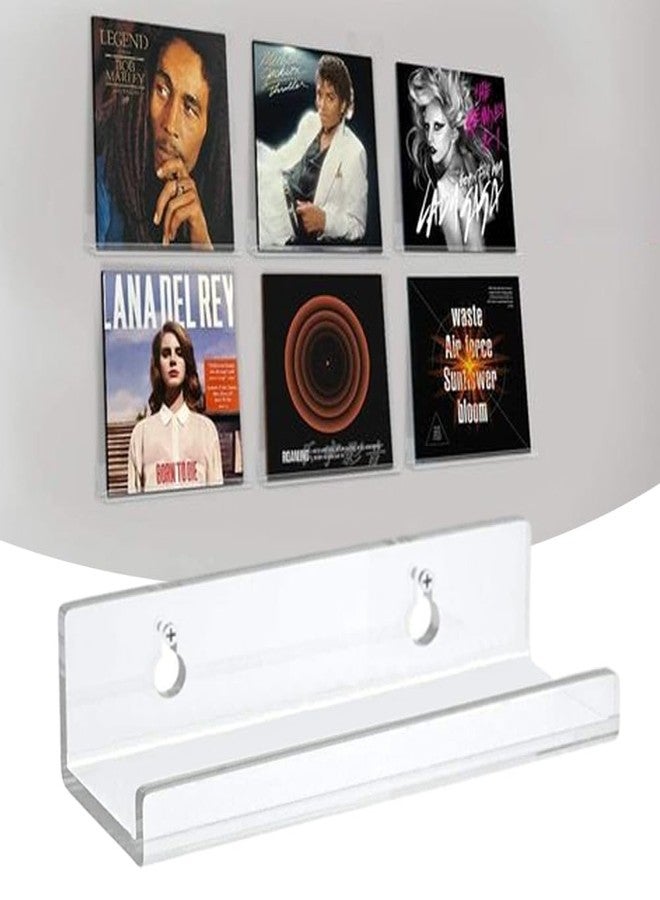 Restynic 12-Pack 4-Inch Clear Vinyl Record Shelf, Space-Saving & Easy Install, Floating Acrylic Display Racks, Perfect for Vinyl Albums, CDs, Books & Pictures - Image 4